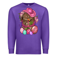 Purple Cowboy Rabbit Easter Premium Sweatshirt - BundleAndBundleShop