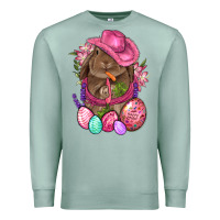 Seafoam Cowboy Rabbit Easter Premium Sweatshirt - BundleAndBundleShop