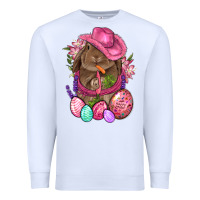White Cowboy Rabbit Easter Premium Sweatshirt - BundleAndBundleShop