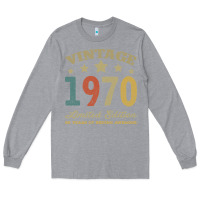 Heather Grey Vintage 1970 Limited Edition 50 Years Of Being Awesome Long Sleeve Tee - Bettercallsaul