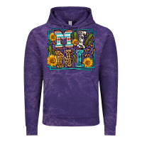 Cloud Purple western leopard mini Vintage Hoodie - LillyAllenDesigns