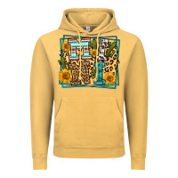 Vintage Mustard western leopard mini Vintage Hoodie - LillyAllenDesigns