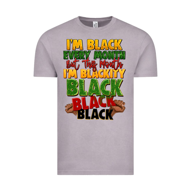 Juneteenth Im Black Every Month Vintage Tee by LillyAllenDesigns | Teevron