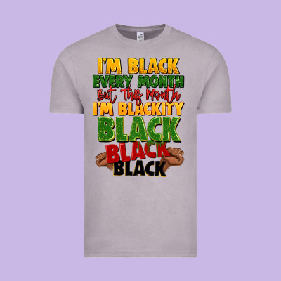 Juneteenth Im Black Every Month Vintage Tee Designed By Lillyallendesigns