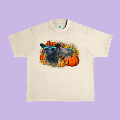 Fall Autumn Baby Calf Urban Heavy Tee Designed By Lillyallendesigns