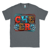 Charcoal Heather Cheer Baseball stitchs Classic Tee - LillyAllenDesigns