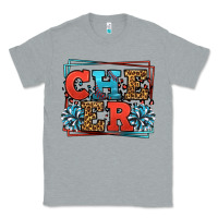 Heather Grey Cheer Baseball stitchs Classic Tee - LillyAllenDesigns