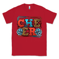 Red Cheer Baseball stitchs Classic Tee - LillyAllenDesigns