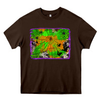 Chocolate Brown leopard cowhide halloween background Heavy Core Tee - Jasminsmagicworld