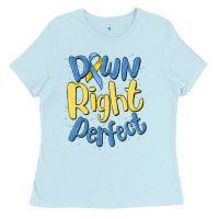 Baby Blue down right perfect Ladies Tee - MaliasSmallBusiness