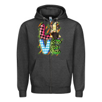 Charcoal Heather Love Easter gnome Easter Day Zipper Hoodie - CowGirlArtShop