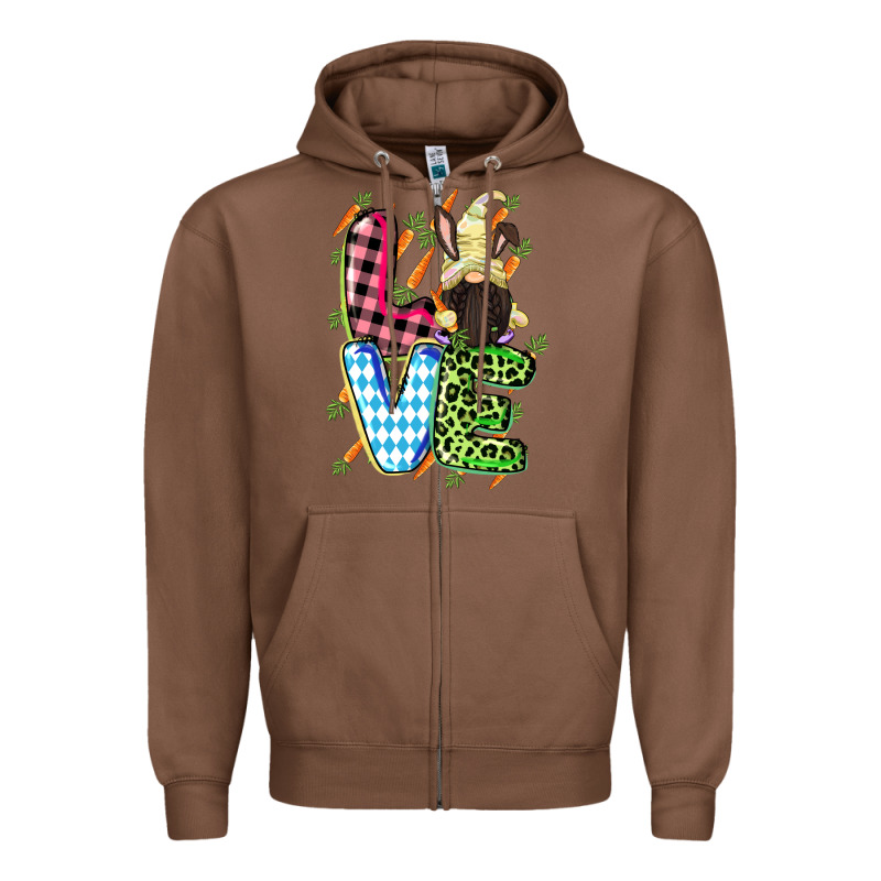 Love Easter Gnome Easter Day Zipper Hoodie by CowGirlArtShop | Teevron