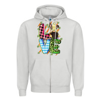 Dove Grey Love Easter gnome Easter Day Zipper Hoodie - CowGirlArtShop