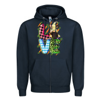Navy Love Easter gnome Easter Day Zipper Hoodie - CowGirlArtShop
