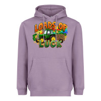 Lavender Loads of luck with tractor St. Patricks Day Heavyweight Hoodie - FaDigitalArtStudio
