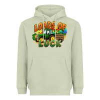 Matcha Loads of luck with tractor St. Patricks Day Heavyweight Hoodie - FaDigitalArtStudio