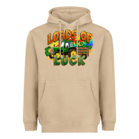 Mushroom Loads of luck with tractor St. Patricks Day Heavyweight Hoodie - FaDigitalArtStudio