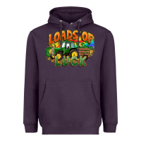 Plum Loads of luck with tractor St. Patricks Day Heavyweight Hoodie - FaDigitalArtStudio