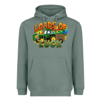 Sage Loads of luck with tractor St. Patricks Day Heavyweight Hoodie - FaDigitalArtStudio