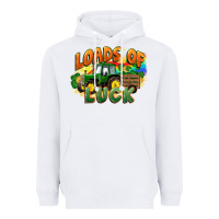 White Loads of luck with tractor St. Patricks Day Heavyweight Hoodie - FaDigitalArtStudio