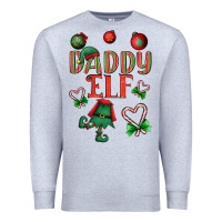 Heather Grey Daddy Elf Premium Sweatshirt - BundleAndBundleShop