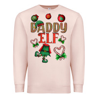 Pale Pink Daddy Elf Premium Sweatshirt - BundleAndBundleShop