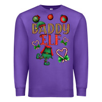 Purple Daddy Elf Premium Sweatshirt - BundleAndBundleShop