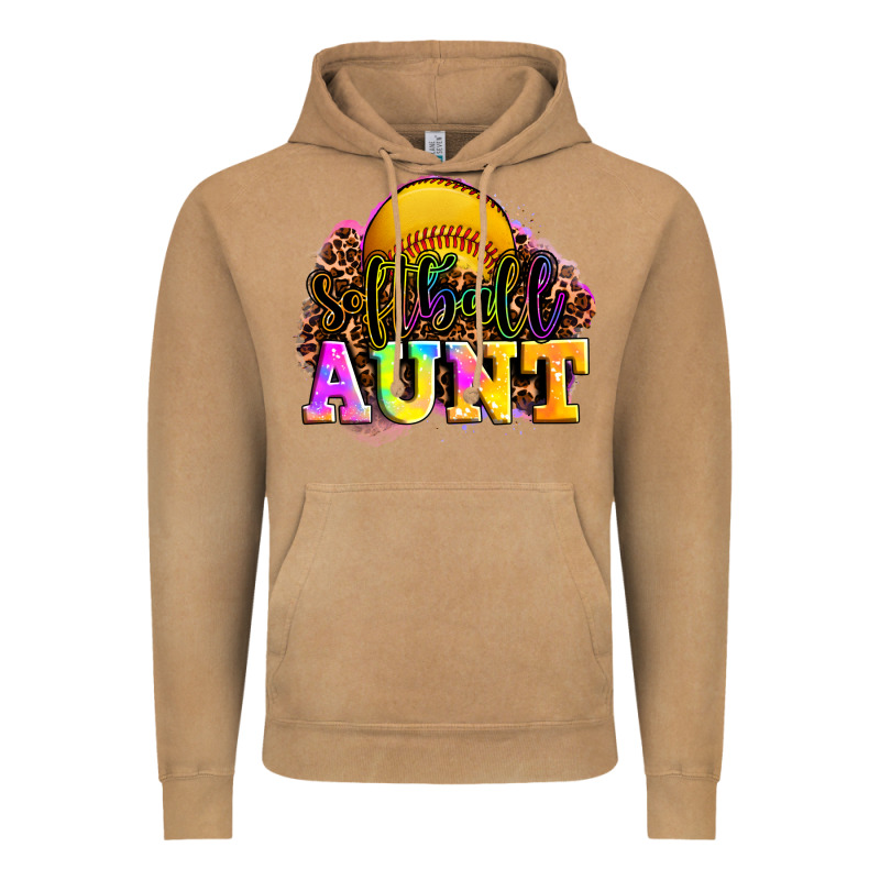 Softball Aunt Vintage Hoodie by LillyAllenDesigns | Teevron
