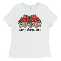 White chingona every damn day Ladies Tee - MaliasSmallBusiness