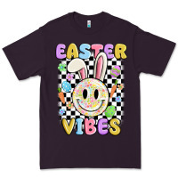 Plum easter vibes smiley face Premium Tee - MaliasSmallBusiness