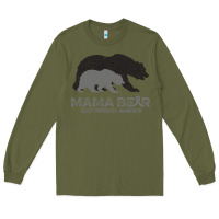 Army Green Mama Bear Sleep Disorders Awareness Long Sleeve Tee - Bettercallsaul