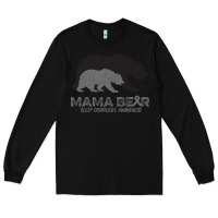 Black Mama Bear Sleep Disorders Awareness Long Sleeve Tee - Bettercallsaul