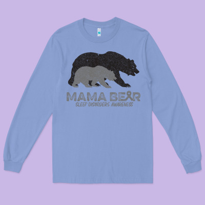 Mama Bear Sleep Disorders Awareness Long Sleeve Tee Designed By Bettercallsaul