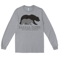 Heather Grey Mama Bear Sleep Disorders Awareness Long Sleeve Tee - Bettercallsaul