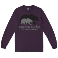 Plum Mama Bear Sleep Disorders Awareness Long Sleeve Tee - Bettercallsaul