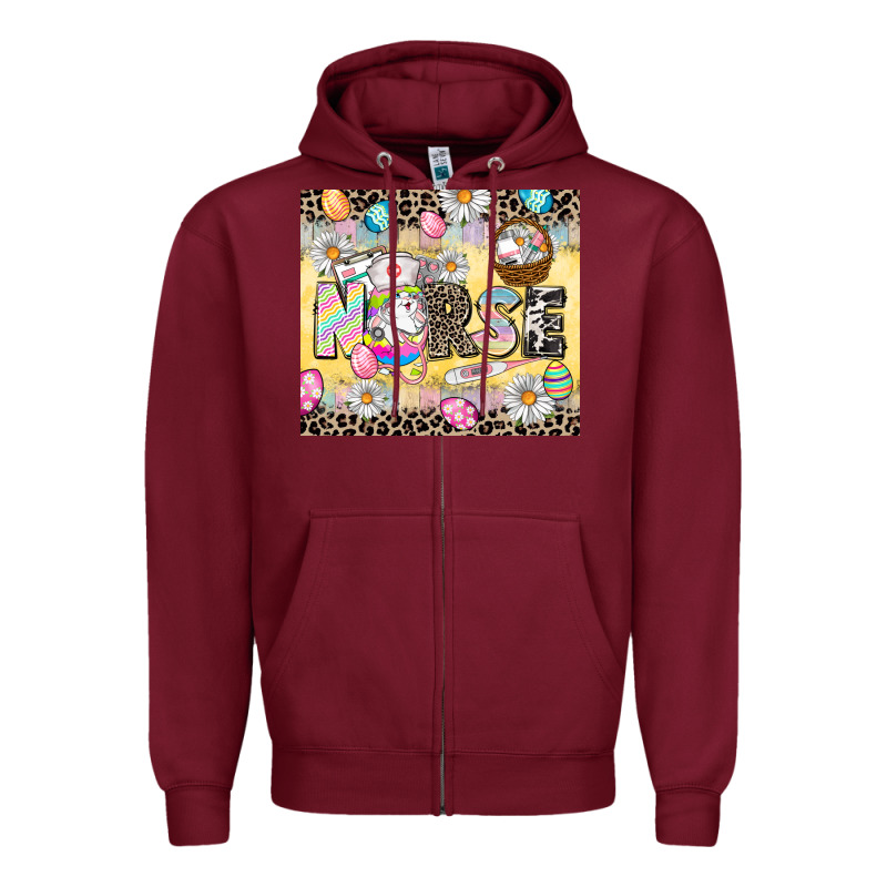 Easter Nurse Easter Day Zipper Hoodie by CowGirlArtShop | Teevron