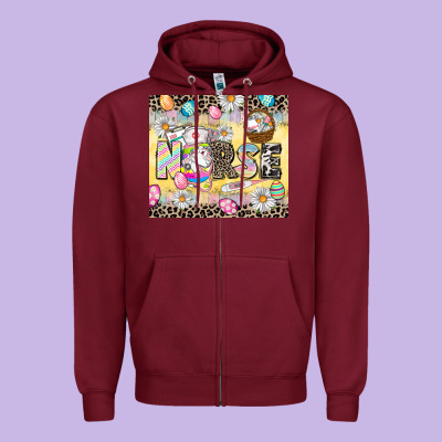 Easter Nurse Easter Day Zipper Hoodie Designed By Cowgirlartshop