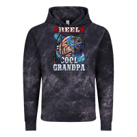 Cloud Black reel cool grandpa american flag bass Vintage Hoodie - LillyAllenDesigns