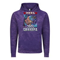 Cloud Purple reel cool grandpa american flag bass Vintage Hoodie - LillyAllenDesigns