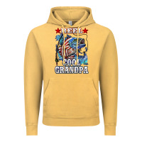 Vintage Mustard reel cool grandpa american flag bass Vintage Hoodie - LillyAllenDesigns