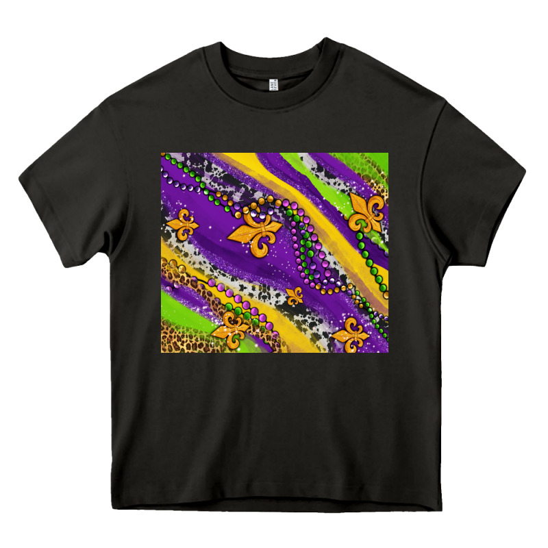 Mardi Gras Fleur Delis Leopard And Cowhide Heavy Core Tee by AdoDesignShop | Teevron