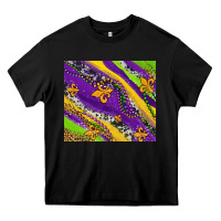 Black mardi gras fleur delis leopard and cowhide Heavy Core Tee - AdoDesignShop