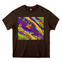 Chocolate Brown mardi gras fleur delis leopard and cowhide Heavy Core Tee - AdoDesignShop