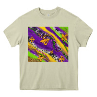 Mossy mardi gras fleur delis leopard and cowhide Heavy Core Tee - AdoDesignShop