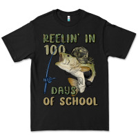 Black reelin' in 100 days of school Premium Tee - MaliasSmallBusiness