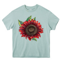Arona procut red sunflower Heavy Core Tee - LillyAllenDesigns