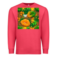 Cardinal Irish lips seamless pattern digital paper Premium Sweatshirt - BundleAndBundleShop
