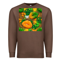 Chestnut Irish lips seamless pattern digital paper Premium Sweatshirt - BundleAndBundleShop