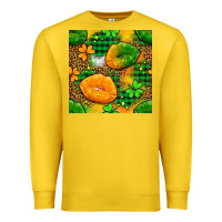 Lemon Irish lips seamless pattern digital paper Premium Sweatshirt - BundleAndBundleShop