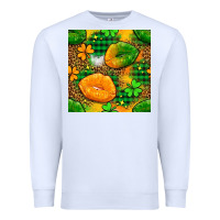 White Irish lips seamless pattern digital paper Premium Sweatshirt - BundleAndBundleShop